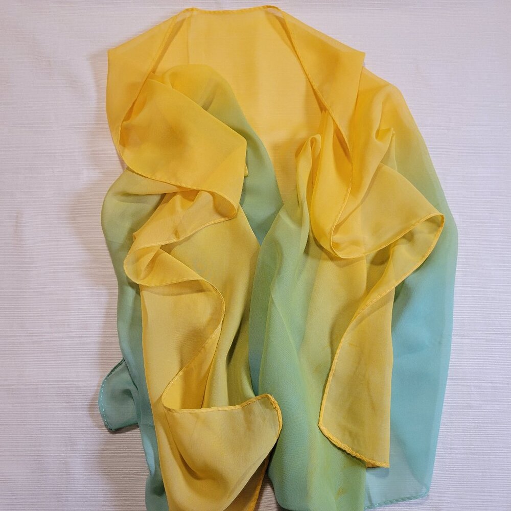 Yellow, Green & Blue Ombre Scarf